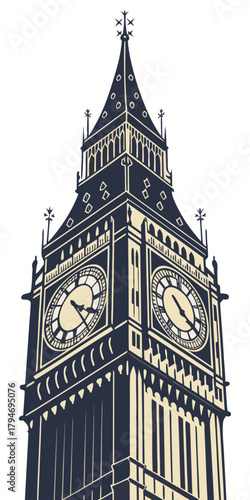 Big Ben Clock Tower Illustration london landmark