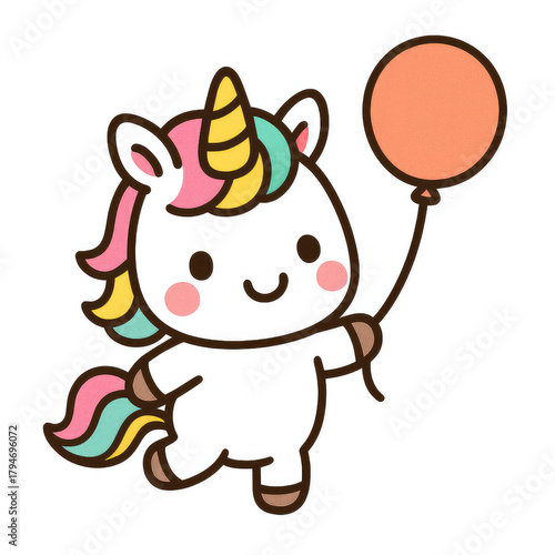 Adorable watercolor unicorn illustrations painted in soft pastel tones. Cute magical unicorns with gentle textures on a clean white background—perfect for nursery art, stickers, clipart sets.