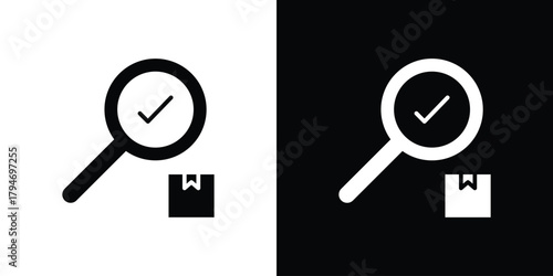 Inspection icon, outline vector sign, linear and solid style. vector symbol on white background