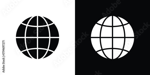 Internet icon, outline vector sign, linear and solid style. vector symbol on white background