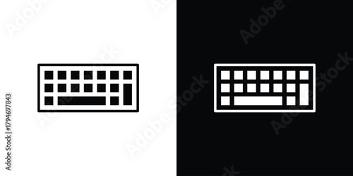 Keyboard icon, outline vector sign, linear and solid style. vector symbol on white background