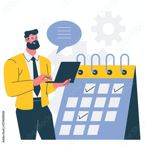 Task Management planning daily schedules effectively to organize tasks and maintain consistent workflow illustration