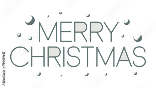 Holiday Wishes: The words Merry Christmas shimmer with elegant simplicity, conveying festive greetings.