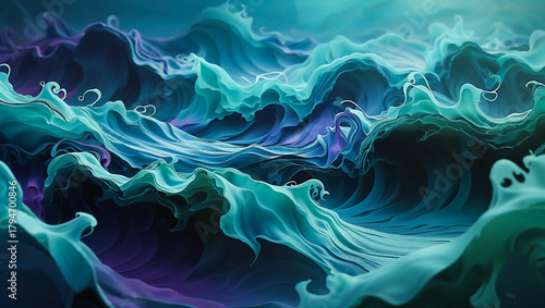 Underwater, sea depths illustration	