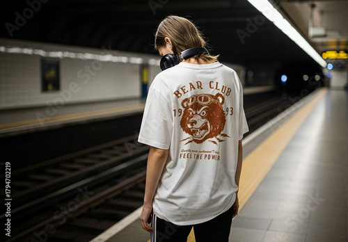 White Oversized T-shirt Mockup