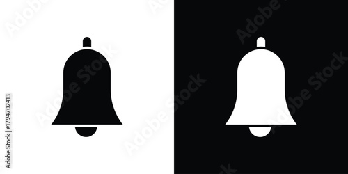 Notification icon, outline vector sign, linear and solid style. vector symbol on white background