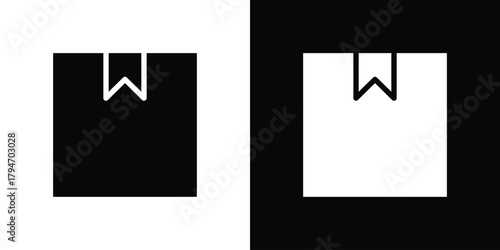 Package icon, outline vector sign, linear and solid style. vector symbol on white background