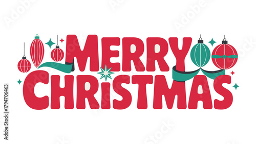 Joyful Christmas Wishes: Festive holiday message, adorned with ornaments and seasonal elements. Spreading warmth, love, and anticipation for a cheerful Christmas season. 