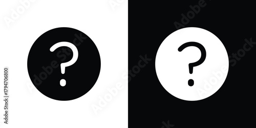 Question icon, outline vector sign, linear and solid style. vector symbol on white background