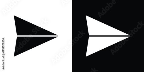 Send icon, outline vector sign, linear and solid style. vector symbol on white background