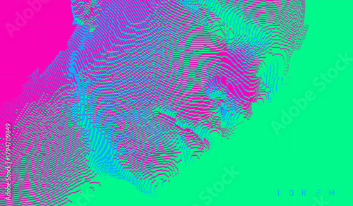 Portrait of smiling man. Digital human head. Voxel art. Psychology. The concept of split personality. 3D vector illustration for presentations, flyers or posters.