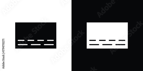 Subtitles icon, outline vector sign, linear and solid style. vector symbol on white background