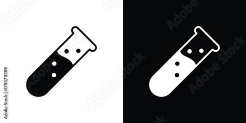 Test icon, outline vector sign, linear and solid style. vector symbol on white background