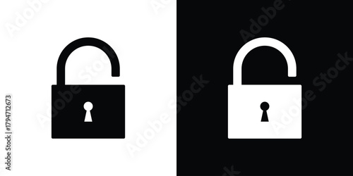 Unblocked icon, outline vector sign, linear and solid style. vector symbol on white background