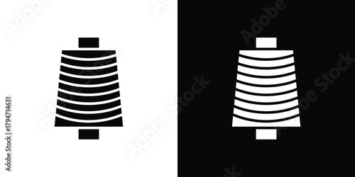Yarn icon, outline vector sign, linear and solid style. vector symbol on white background