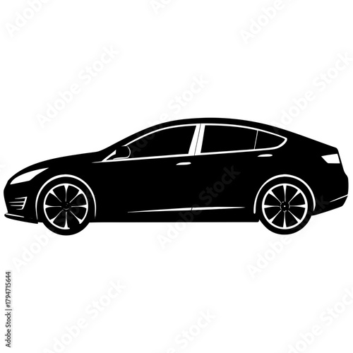 sillhoutte of  car vector illustration