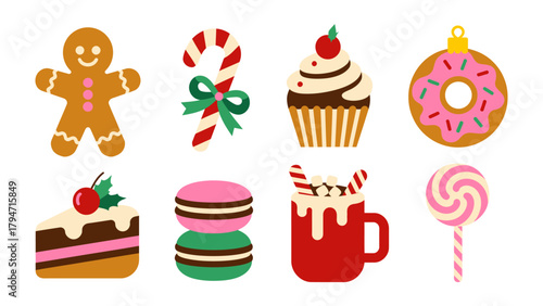 Delicious Festive Treats: A delightful arrangement of delectable treats, each a miniature work of art, designed to tempt and tantalize the senses. Perfect for any celebration or event. 