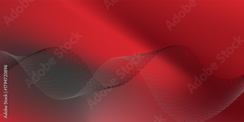 Red diagonal geometric shape with halftone. illustration; industrial; industry; interior; carbon; shine;