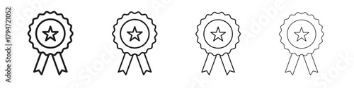Award icon, modern stroke line art logotype graphic design pack