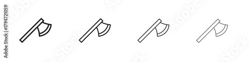 Axe icon, modern stroke line art logotype graphic design pack