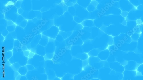 Bright blue swimming pool water surface animation loop
