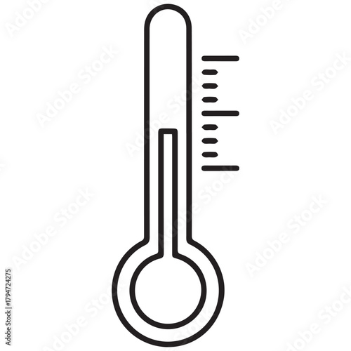 Thermometer icon indicating temperature level with a simple design.