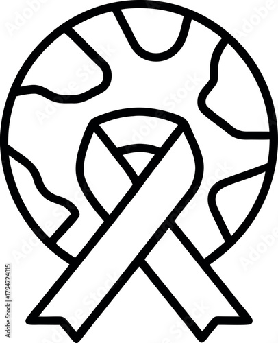 World AIDS Day awareness ribbon vector illustration for healthcare campaigns isolated