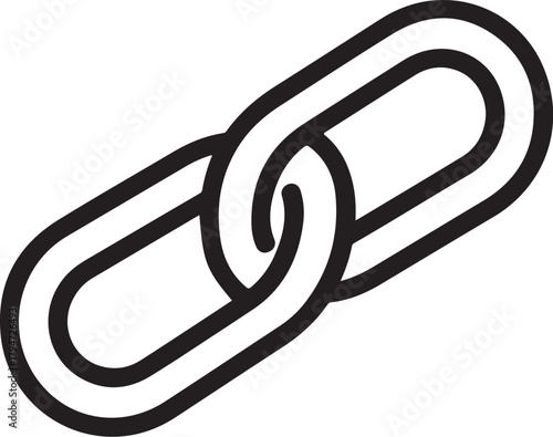 Two chain links connected together