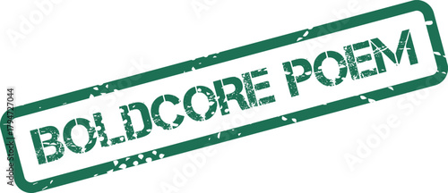 BOLDCORE POEM Literary Stamp Mark for Creative Writing and Expressive Artwork Projects