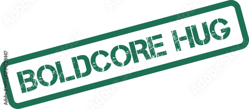 BOLDCORE HUG Green Distressed Stamp for Authentic Connection and Heartfelt Communication