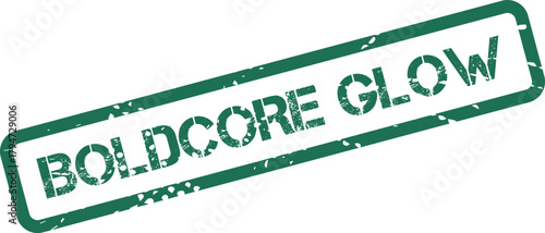 Boldcore Glow radiant brand essence stamp with an authentic vintage texture