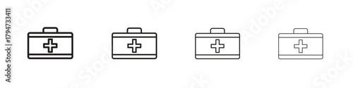First aid icon, modern stroke line art logotype graphic design pack