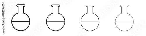 Flask icon, modern stroke line art logotype graphic design pack