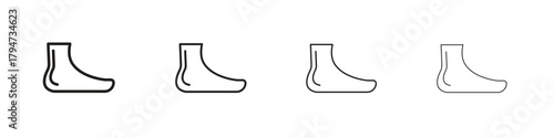 Foot icon, modern stroke line art logotype graphic design pack