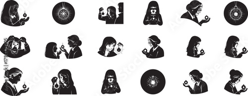 Christmas ornaments and festive wonder Vector