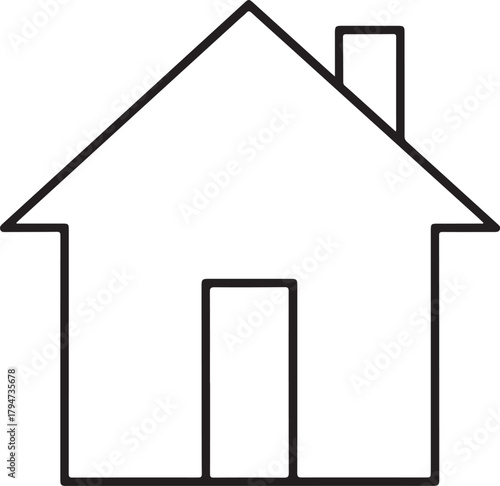 House icon in vector style design for web use