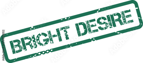 Bright Desire green textured rubber stamp for success inspiration and aspiring goals