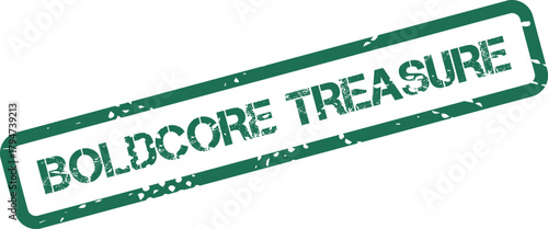 Discover the Boldcore Treasure grunge green rubber stamp ideal for symbolizing value and hidden gems