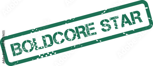 Boldcore Star green rubber stamp effect signifying excellence and high achievement
