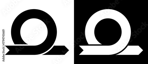 Foto Abstract rotate line in spiral as design element for prints, logo, sign, symbol and icon