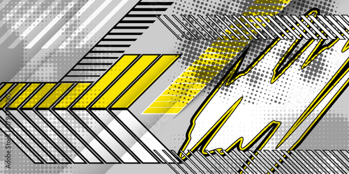 Dynamic racing vector background with bold lightning bolts, grunge splashes, and urban graffiti style, perfect for motorsport, decals, and high-speed designs.