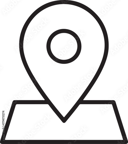 Map pin location pointer