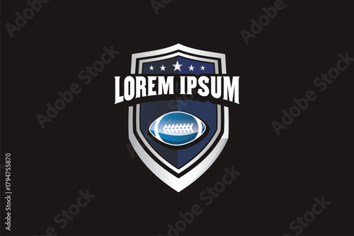 Football sport logo design vector image template