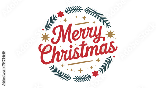 Holiday Cheer Typography: Festive seasonal typography evokes the warmth of the Yuletide season, encapsulated in a wreath of greenery.