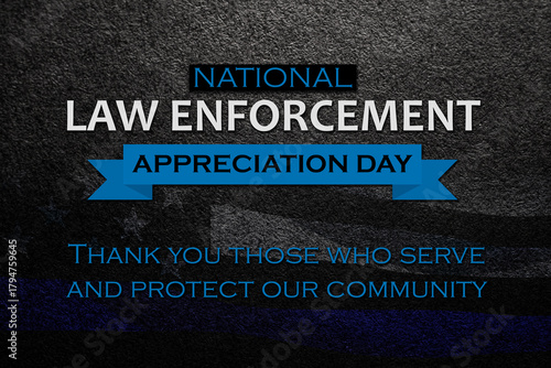 Fotografie Law enforcement appreciation day is observed every year on January 9