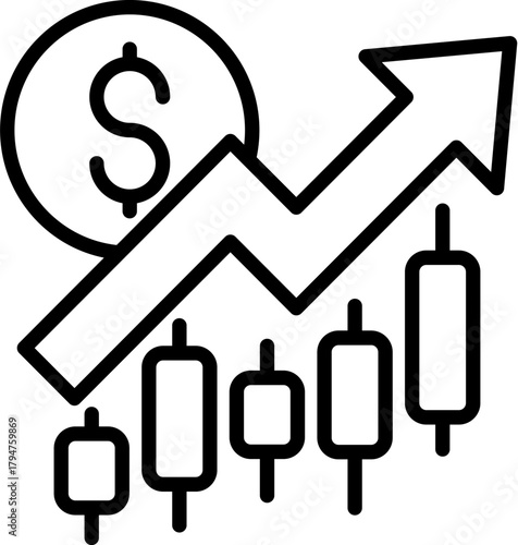 Stock Market Icon Element For Design