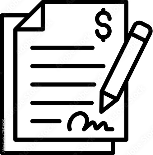 Loan Agreement Icon Element For Design