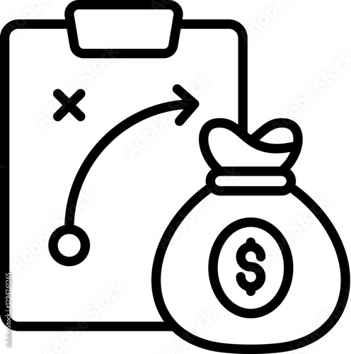 Budget Plan Icon Element For Design