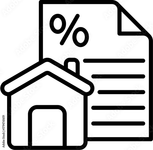 Mortgage Icon Element For Design