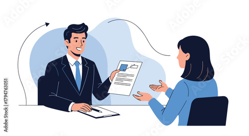 Job Interview Meeting Between Employer and Candidate